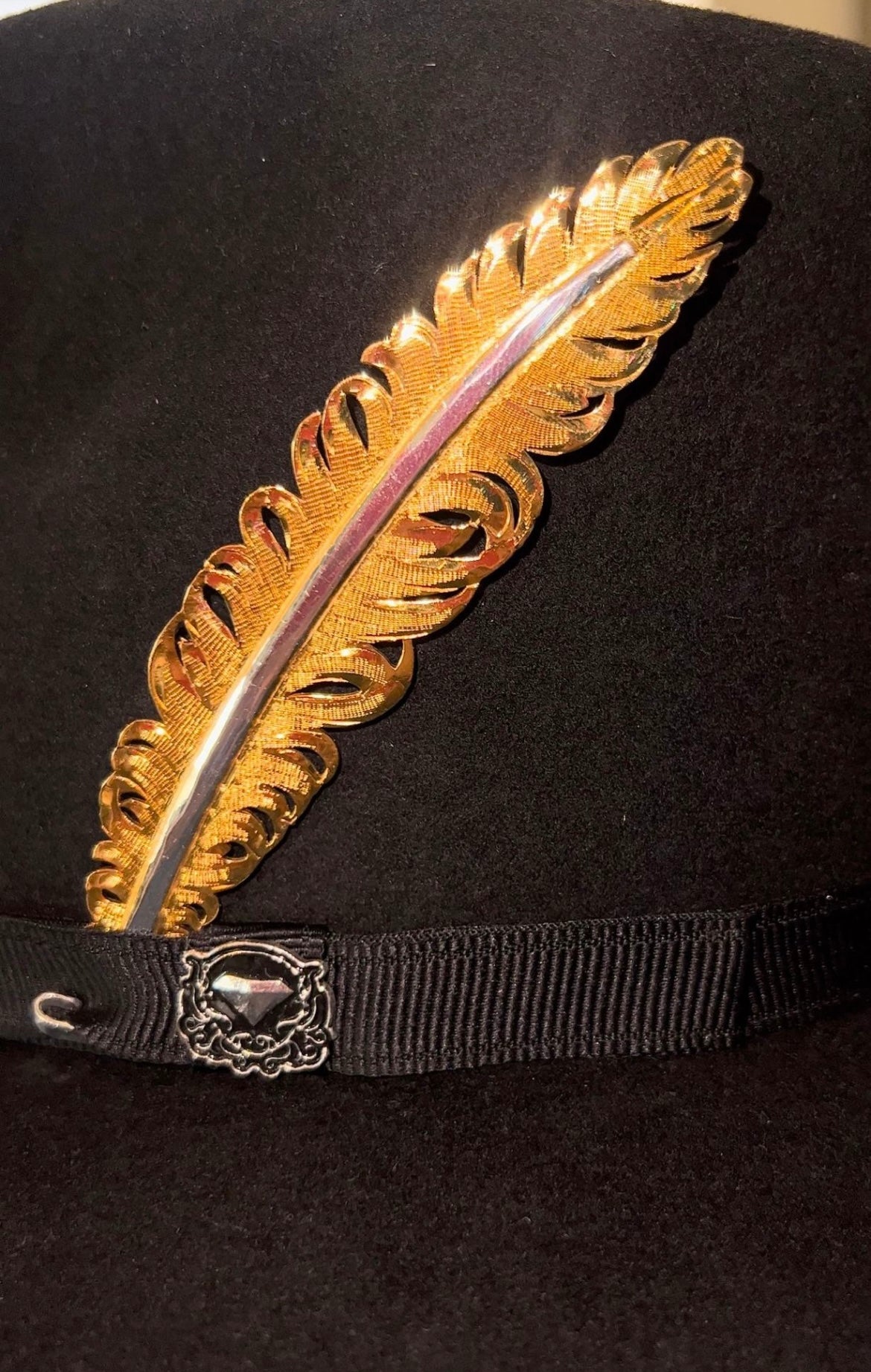 Pluma De Alpacar Platiada con Dorado