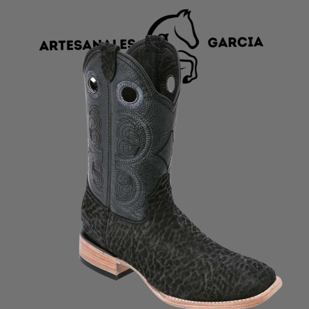 Bota Rodeo Americana Cuello de Toro S/ Vaquera Negra Horma Rodeo WD 289