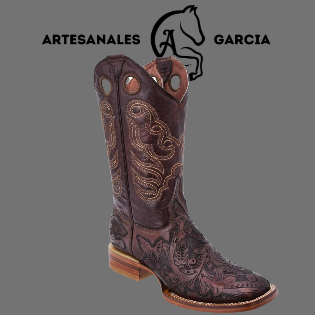 Bota Rodeo Americana Hombre Cincelado Café WD 270