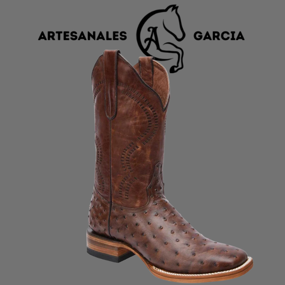 Bota Rodeo Americana Avestruz Clon Café WD 301