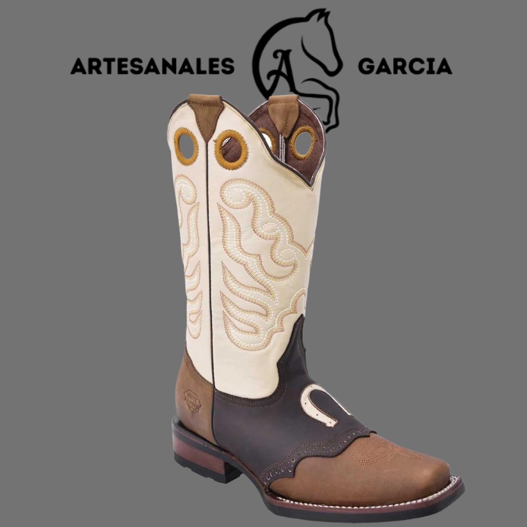Bota Horma Cuadrado Antifaz Herradura Cafe WD 326