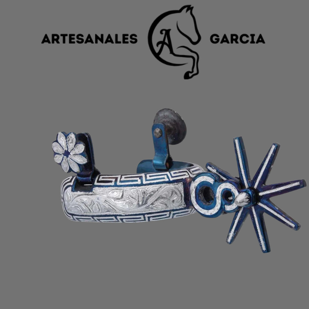 Espuela Charra Paboniada Encrustacion de Aluminillo WD 1217