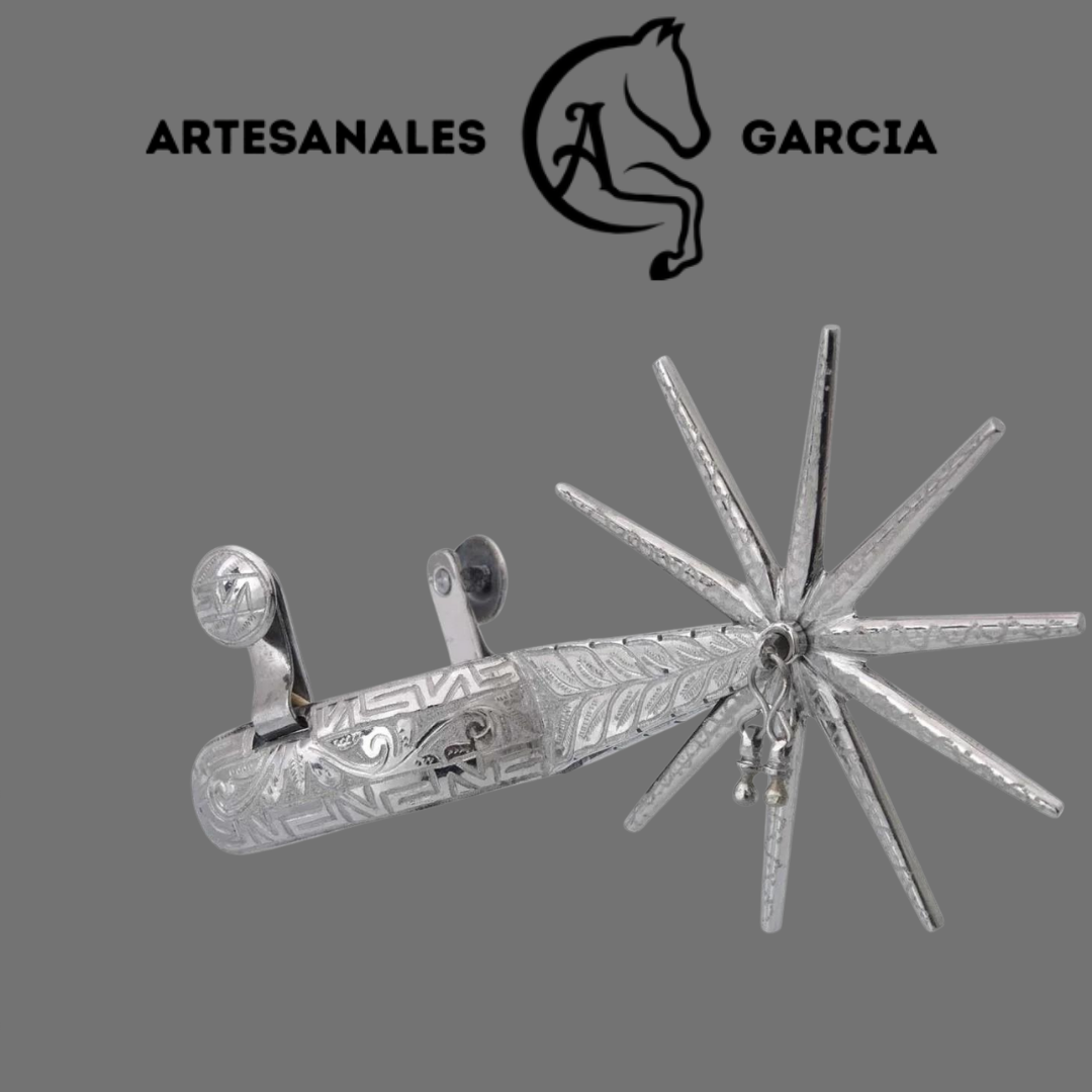 Espuela Charra Acero Inoxodable Estrella Grande Fina WD 1218