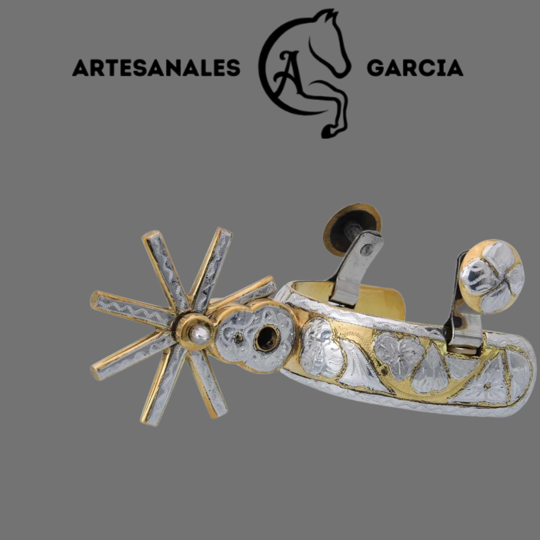 Espuela Charra Dorada de Latón WD 1222