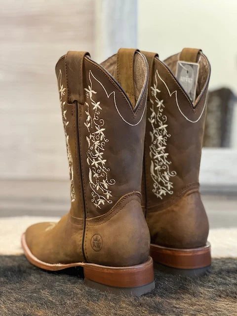 Bota Rodeo Dama Bordado 071 Tania Crazy Tan