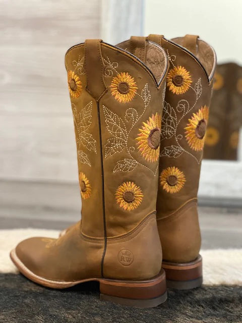 Bota Rodeo Dama Bordado 072 Girasol Mango