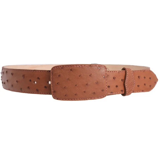 Cinto Vaquero de Avestruz Cognac WD 1464
