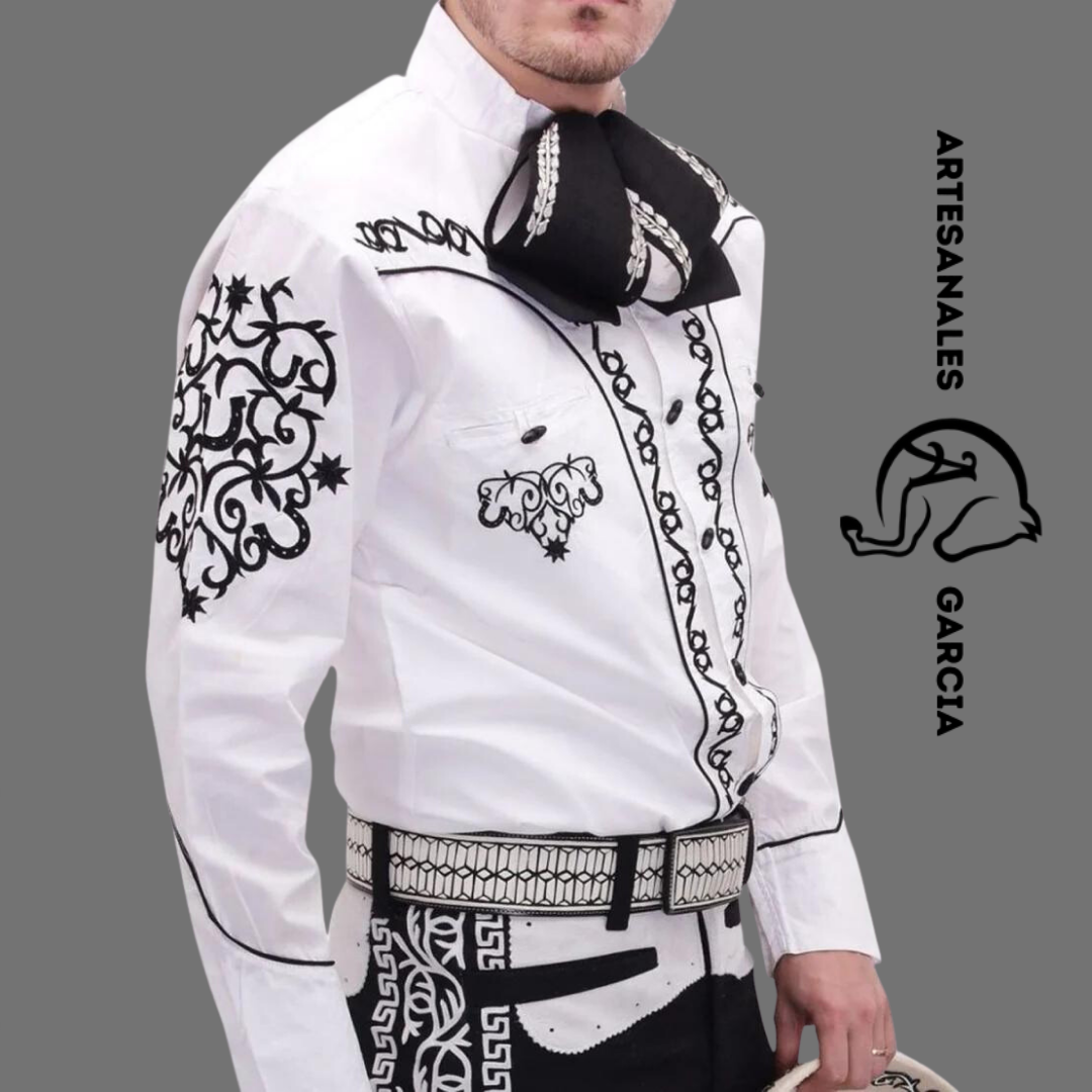 Camisa charra discount blanca