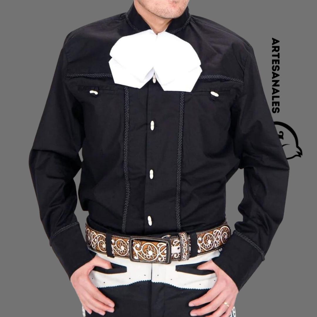 Camisa charra negra hotsell