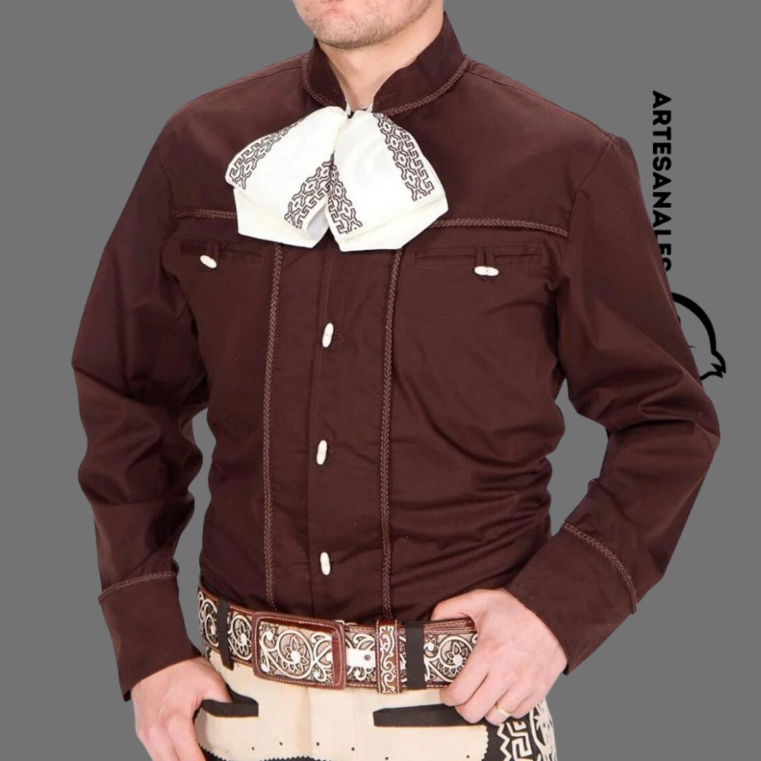 Camisa Charra Sogita Huesito Cafe WD 857