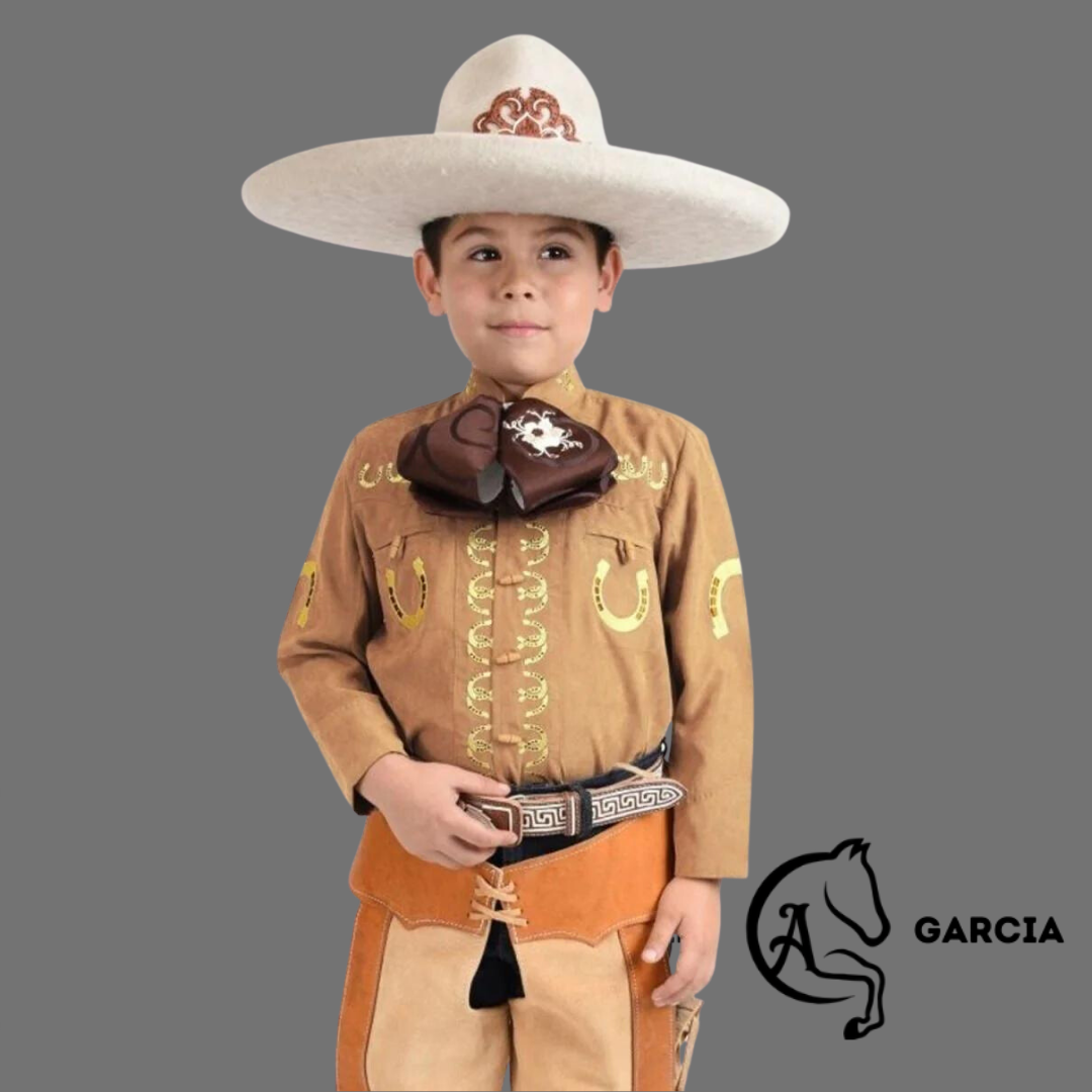 Camisa Charra Niño Herradura Café WD 937