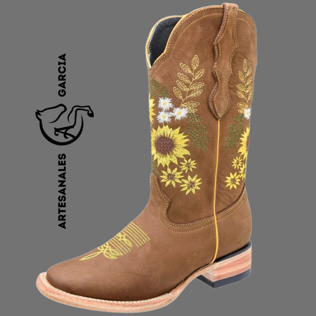 Bota Horma Rodeo Girasol Nobuck Dama WD 492