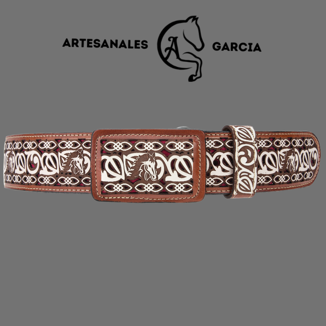 Cinto Corte Lazer Miel con Caballo WD 1525