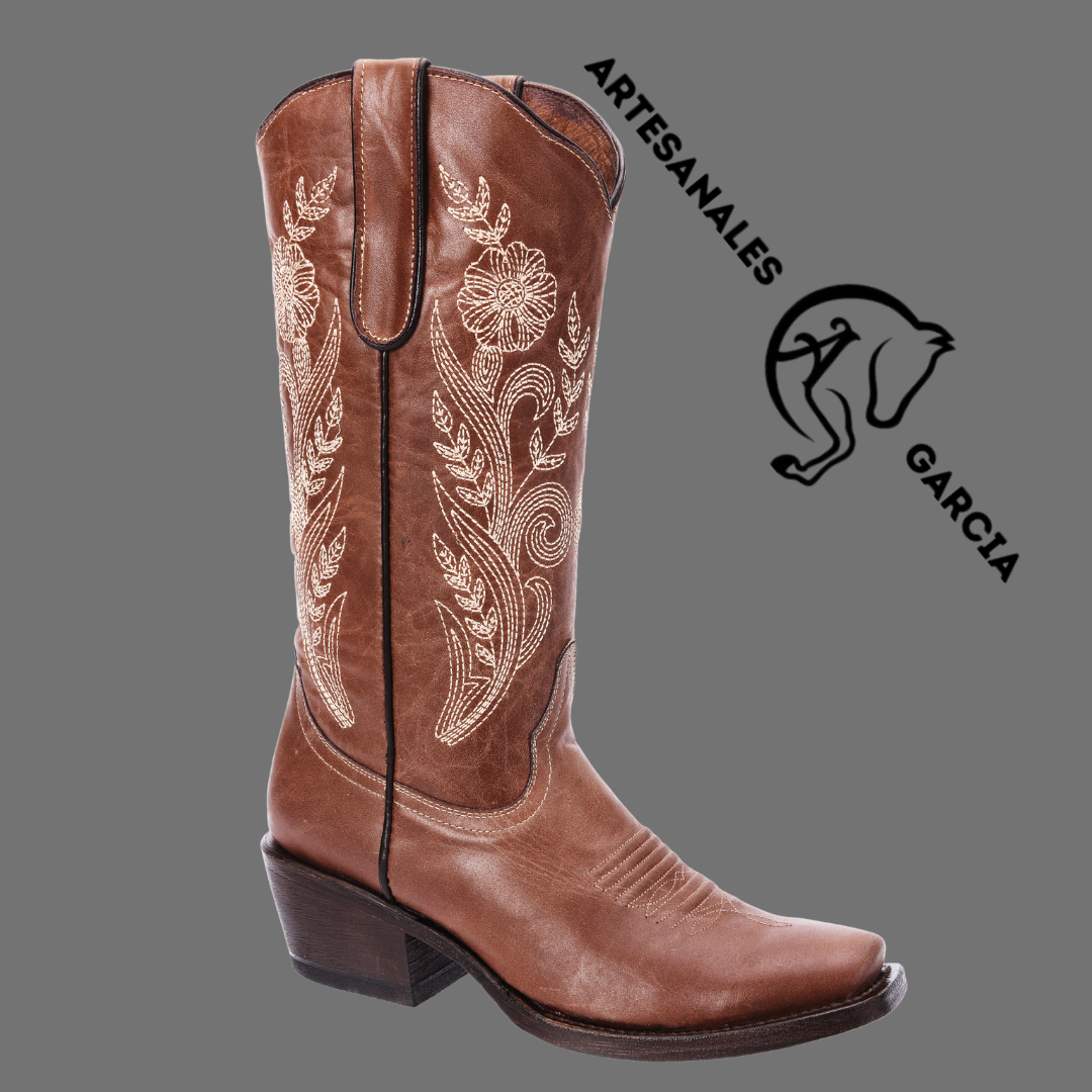 Bota Dama Horma Rodeo Punta Cuadrada Miel WD 514