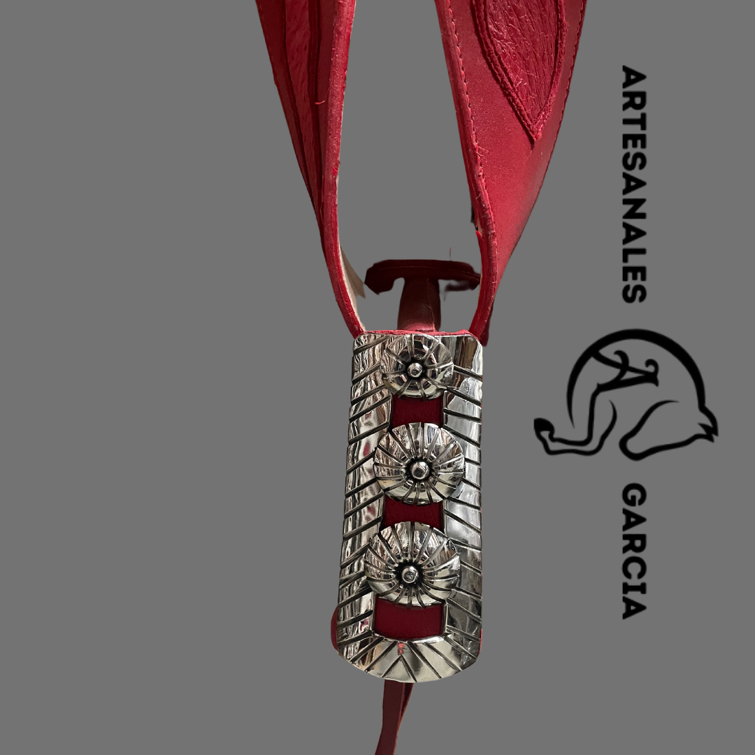 Montura Cola de Pato Avestruz Roja