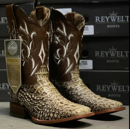 070 Alligator Print “Desierto” Western Boots – Genuine Leather Cowboy Boots
