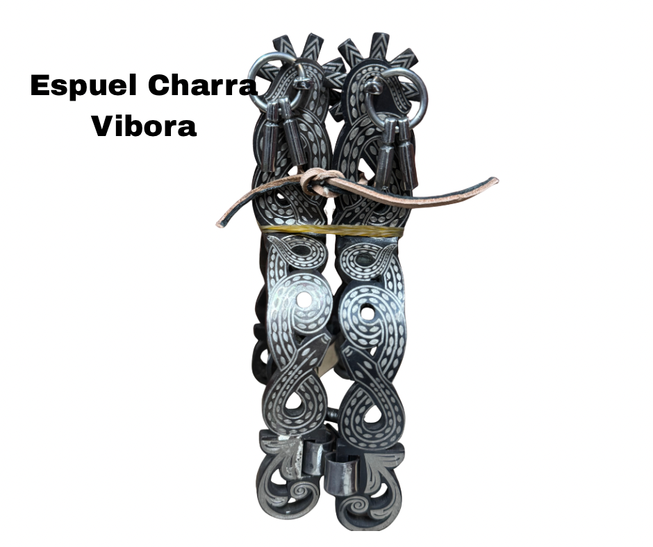 Charro Víbora Spurs – Hand-Engraved Traditional Mexican Style