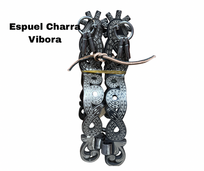 Charro Víbora Spurs – Hand-Engraved Traditional Mexican Style