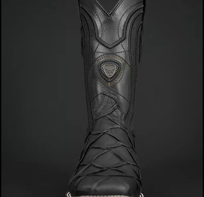080 Pirarucu Print Matte Western Boots – Square Toe – Made in Mexico