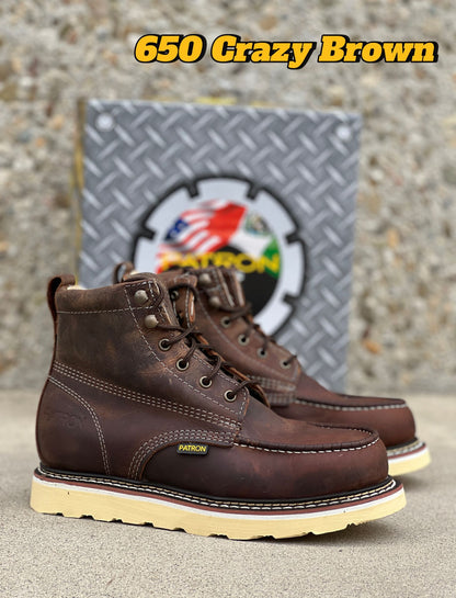 Zapato de Trabajo 650 Crazy Brown