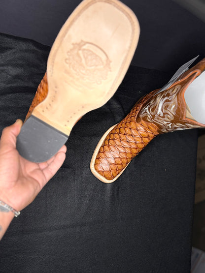 Bota Rodeo Punta Cuadrada Oso Hormiguero Clon Cognac WD 298