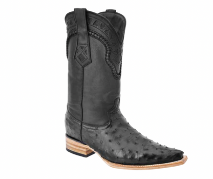 Men’s Western Cowboy Boot – 3x Aladino Premium Ostrich-Leather – Casual Wear
