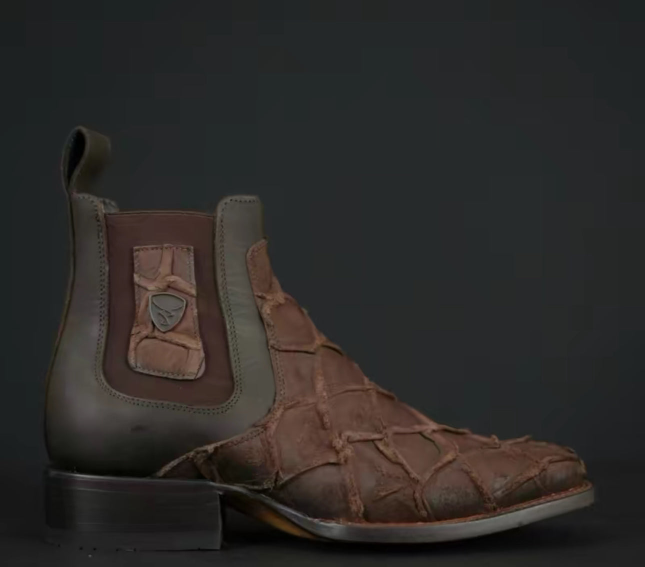 Botín Vaquero Patron Boots 050 Pirarucú Choco Print