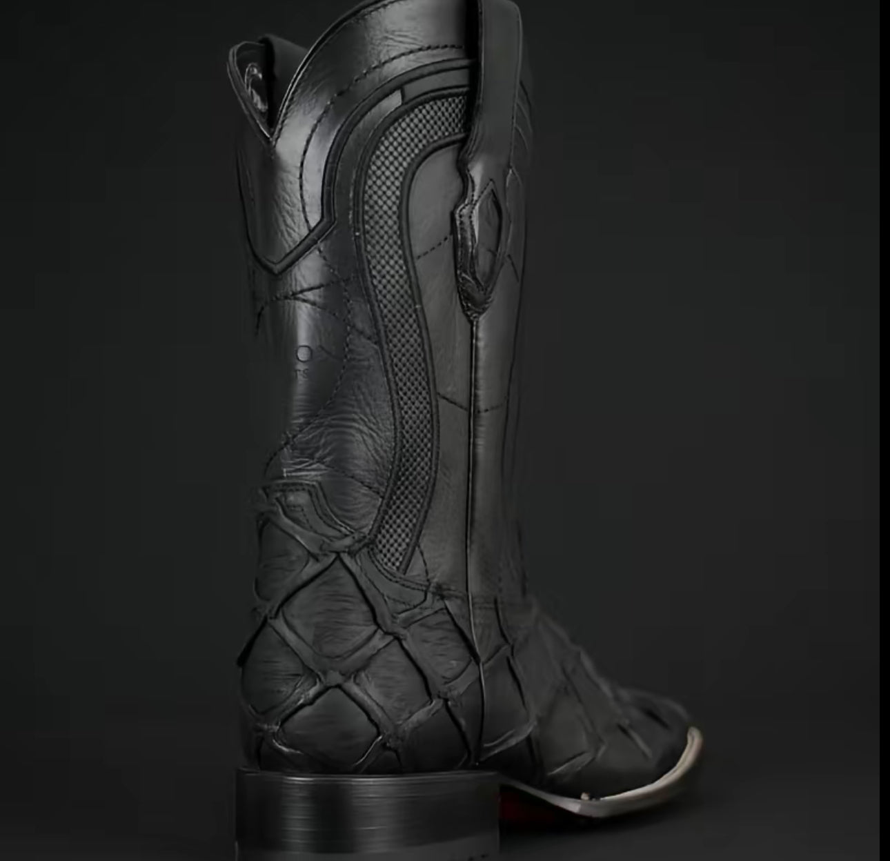 080 Pirarucu Print Matte Western Boots – Square Toe – Made in Mexico