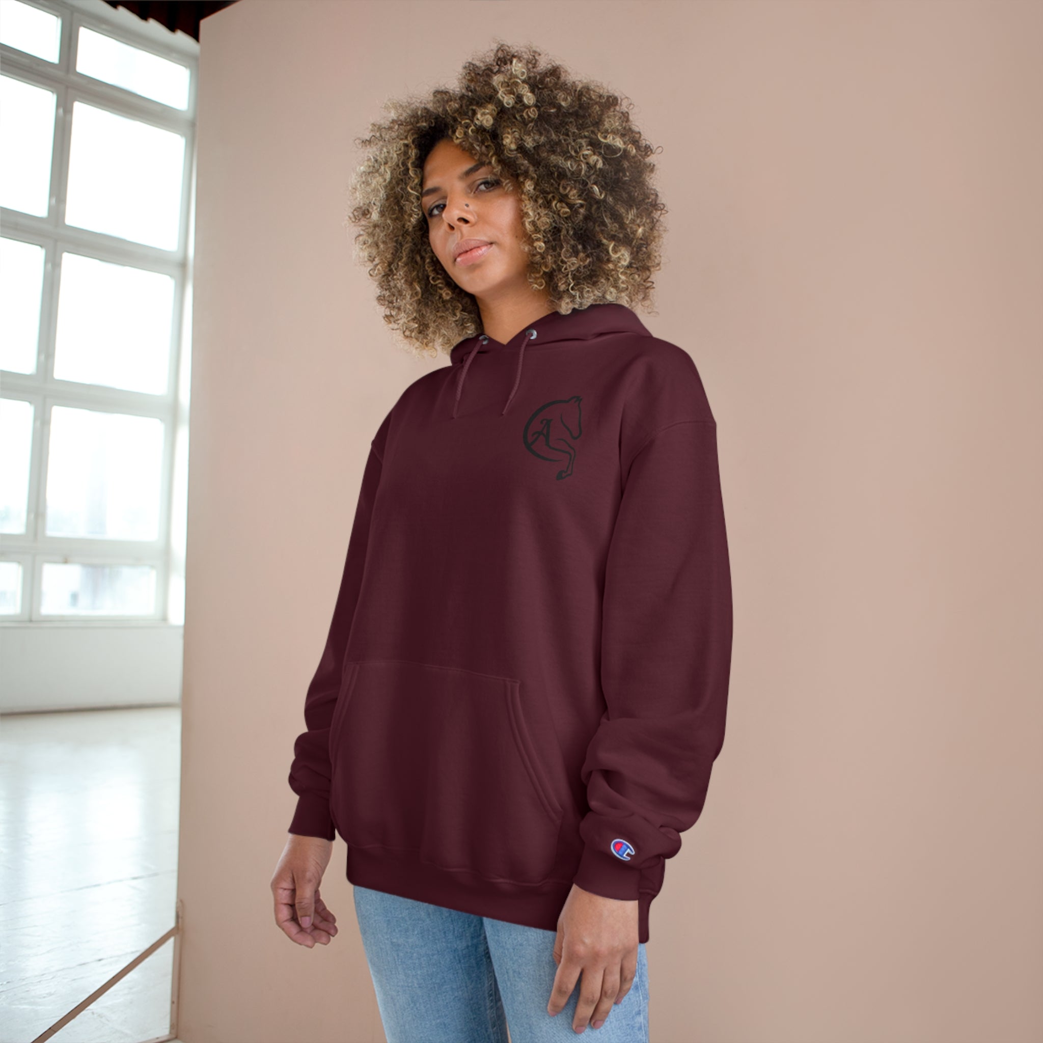 Burgundy best sale champion hoodie