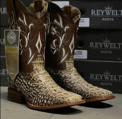 070 Alligator Print “Desierto” Western Boots – Genuine Leather Cowboy Boots