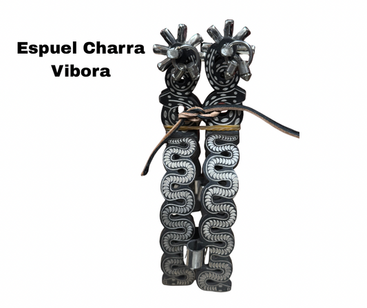 Charro Víbora Spurs – Hand-Engraved Traditional Mexican Style