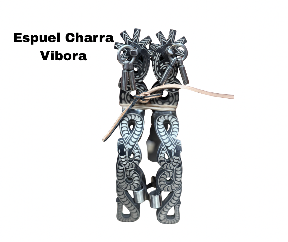 Charro Víbora Spurs – Hand-Engraved Traditional Mexican Style