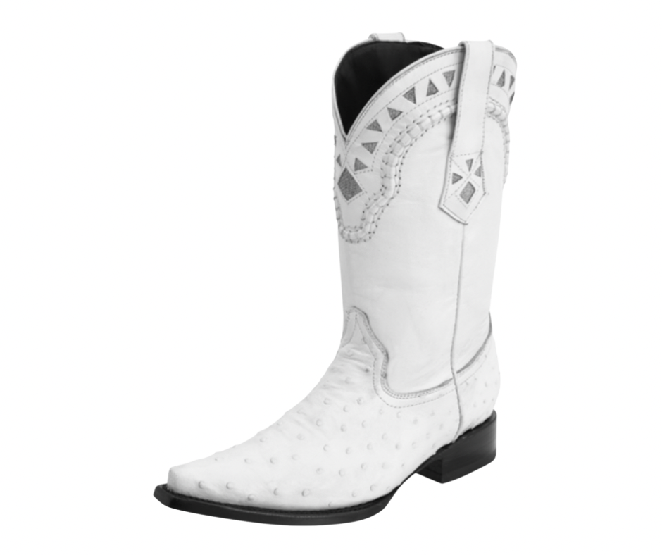Men’s Western Cowboy Boot – 3x Aladino Premium Ostrich-Leather – Casual Wear