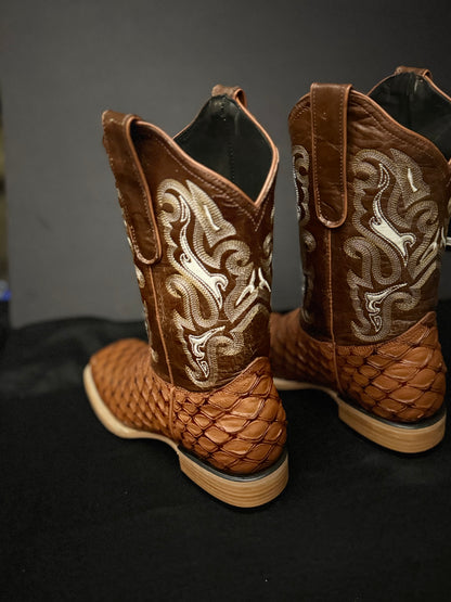Bota Rodeo Punta Cuadrada Oso Hormiguero Clon Cognac WD 298