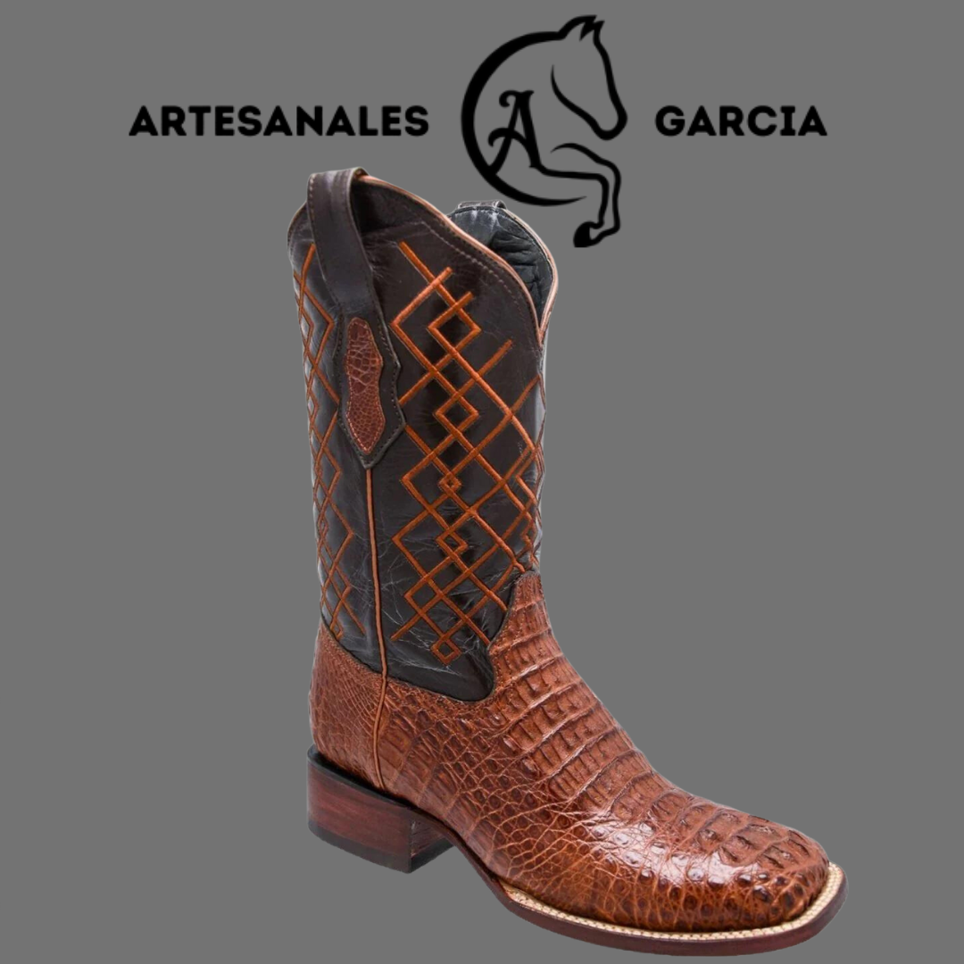 Bota Rodeo Americana Caimán Cocodrilo Nuca Cognac Original WD 261