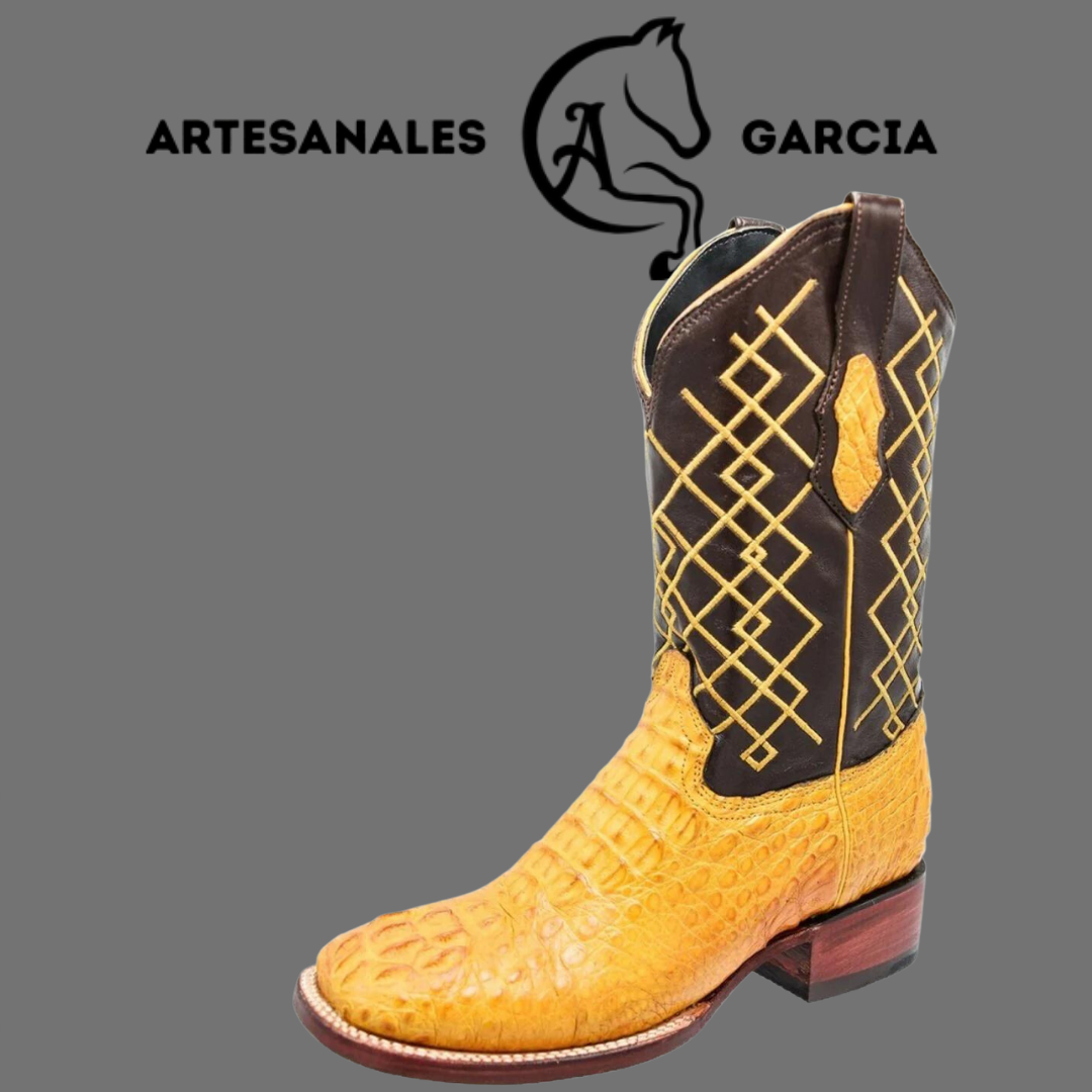 Bota Rodeo Americana Caimán Cocodrilo Nuca Mantequilla Original WD 262