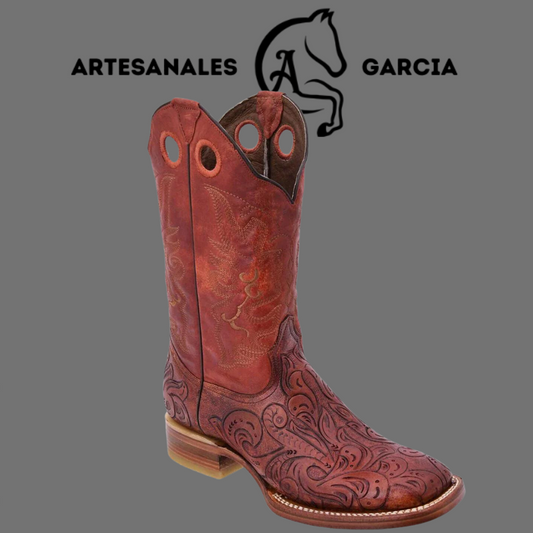 Bota Rodeo Americana Hombre Cincelado Cognac  WD 269