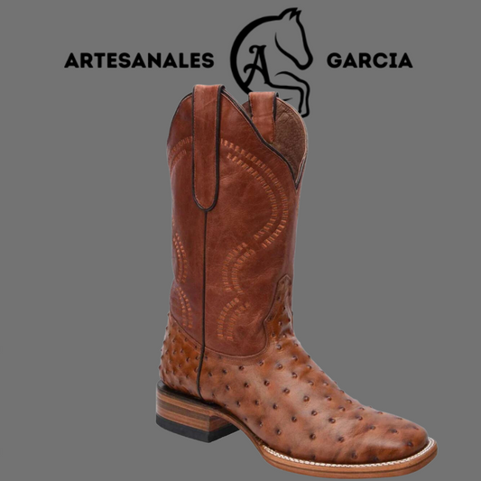 Bota Rodeo Americana Avestruz  Clon  Cognac WD 303