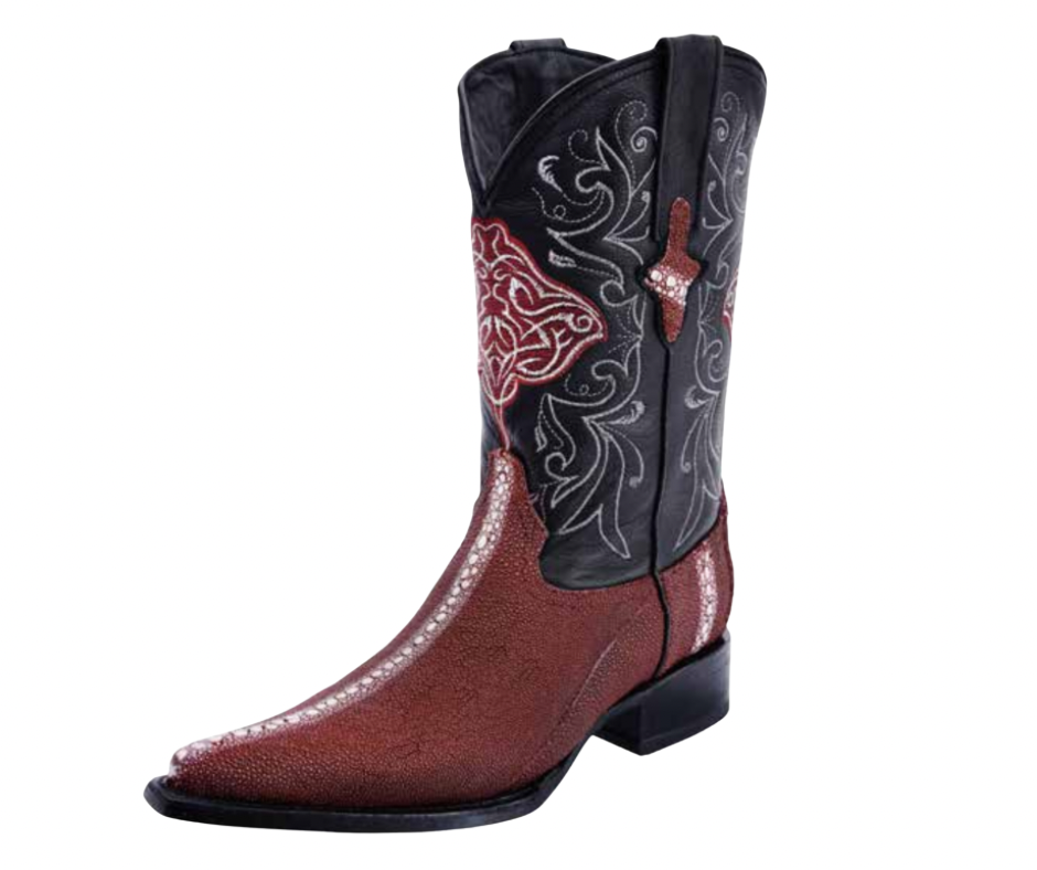 3X Aladino Western Boots – Stingray Leather Pearl Finish