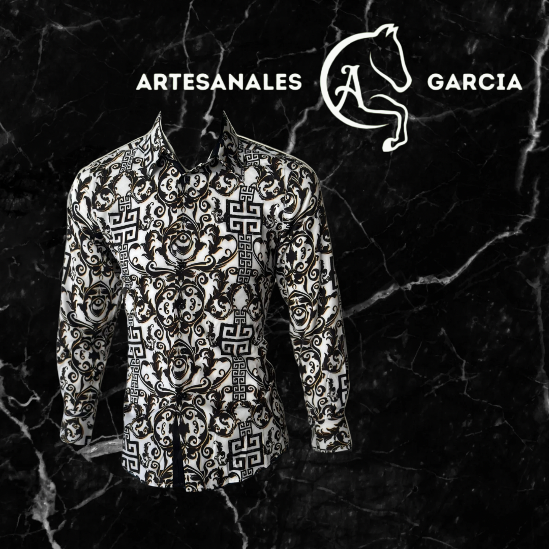 Camisa Barroca y Geométrica: El Equilibrio Perfecto entre Estilo Clásico y Moderno