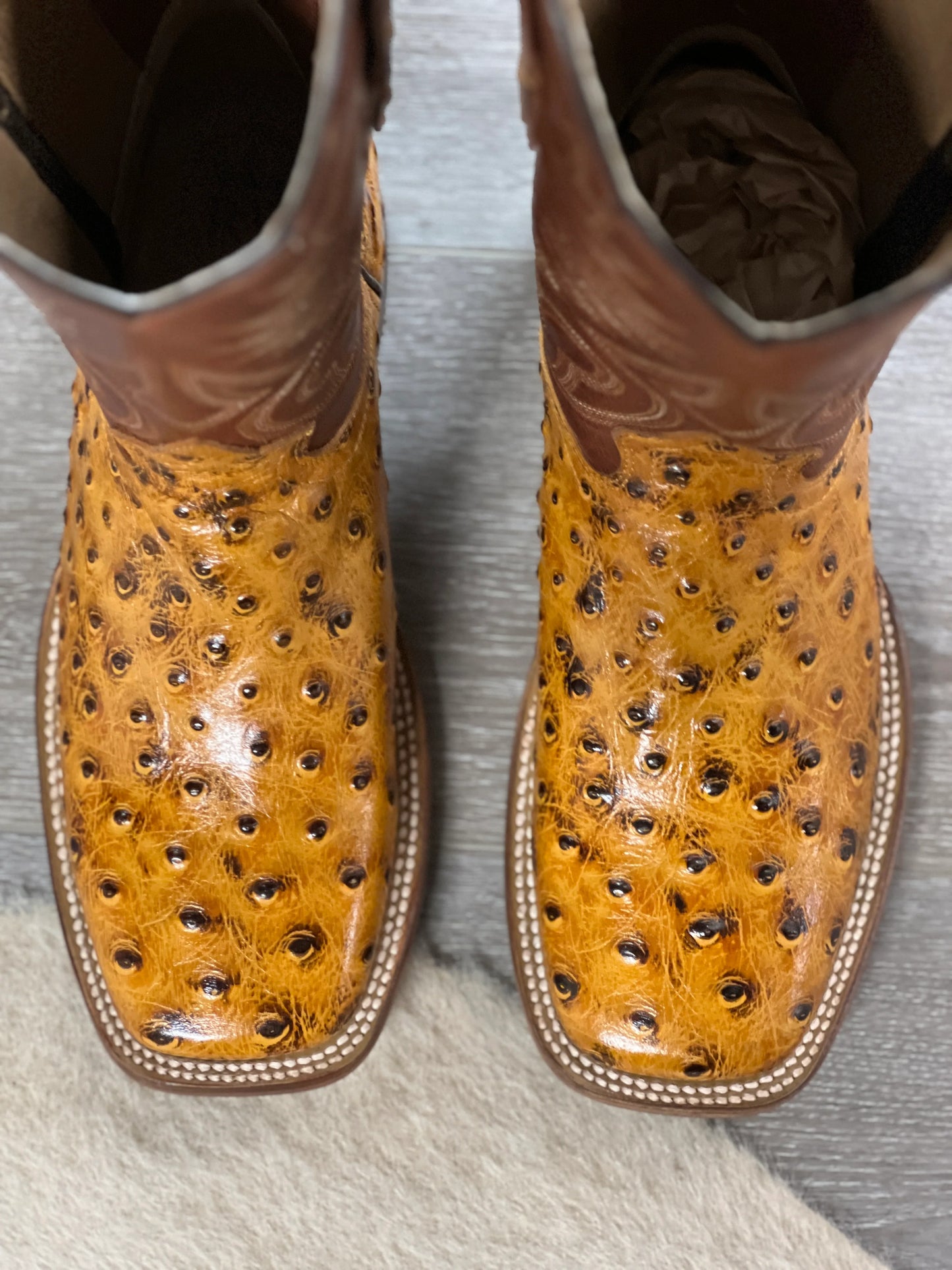 Bota Rodeo Americana Avestruz  Clon  Ranch Maple