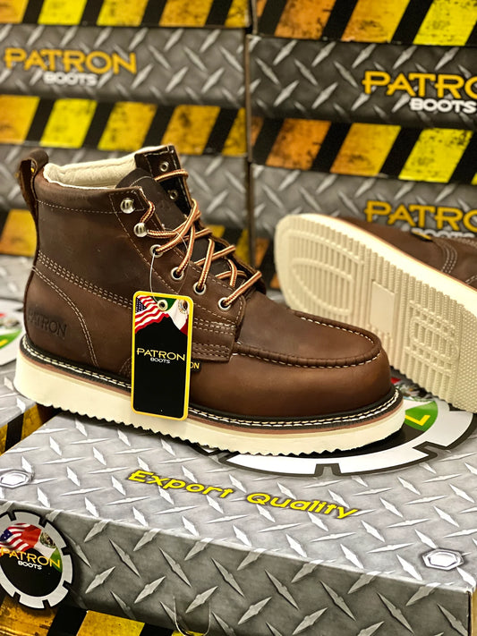 Zapato de Trabajo 703 Plus Crazy Tan