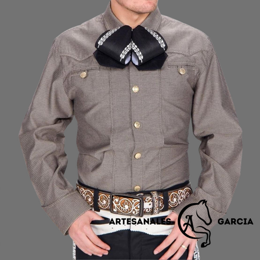 Camisa Charra Solida Gris WD 870