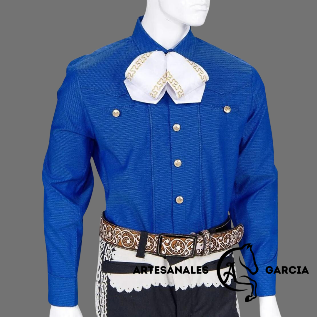 Camisa Charra Solida Azul WD 868