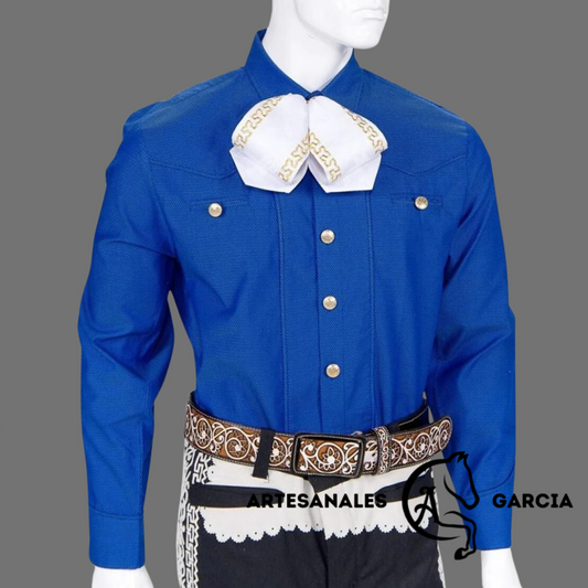 Camisa Charra Solida Azul WD 868