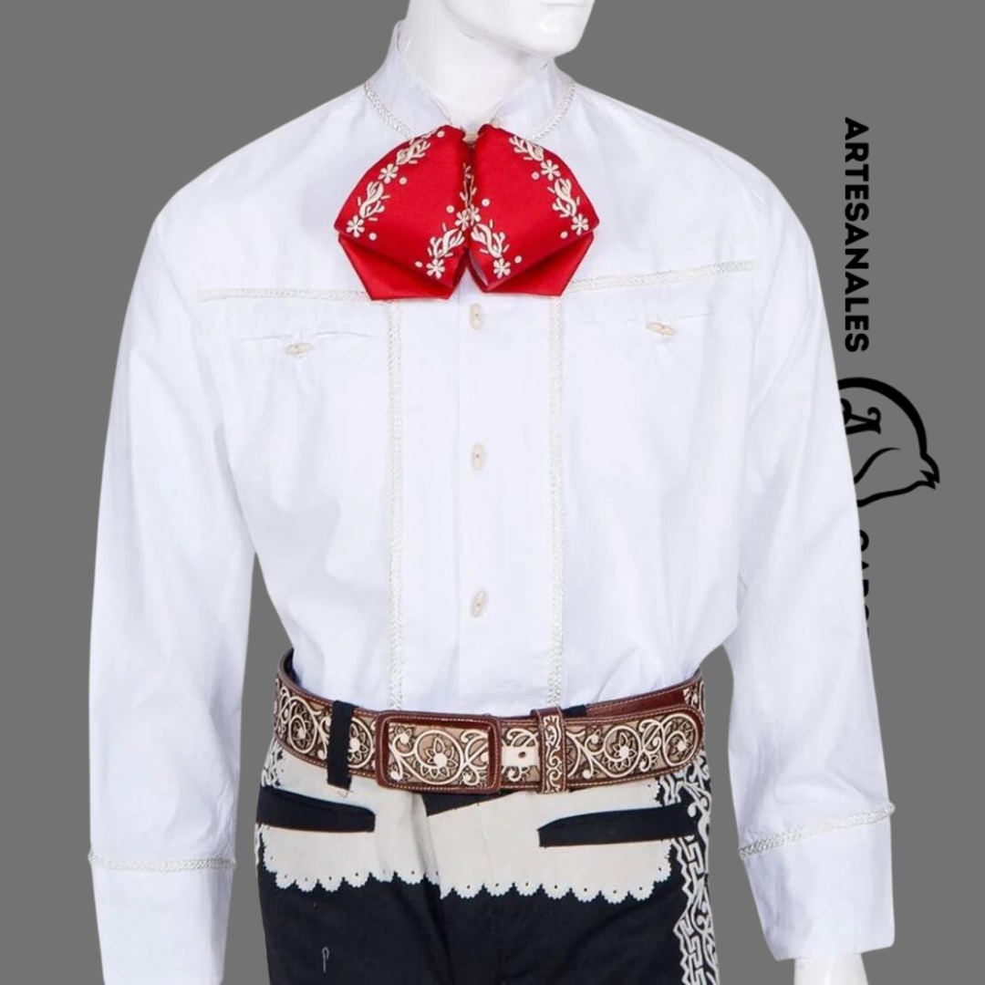 Camisa Charra Sogita Huesito  Blanca WD 855