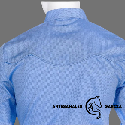 Camisa Charra Solida Azul Cielo WD 869