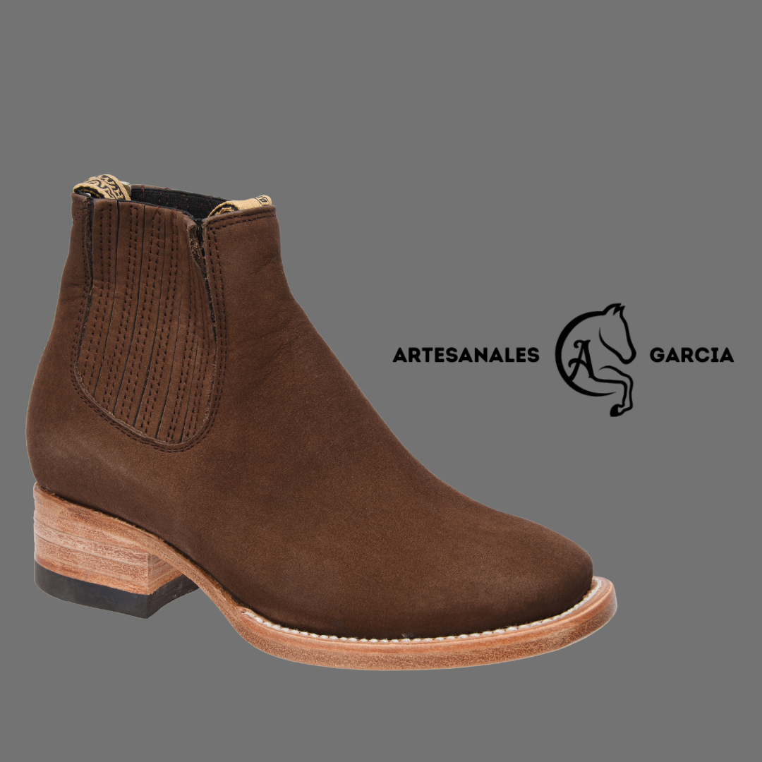 Botin Rodeo De Nino Cafe Nobuck Gamuza WD 348