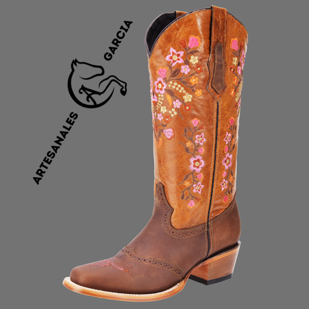 Bota Dama Horma Rodeo Punta Cuadrada Miel WD 480 – Artesanales Garcia