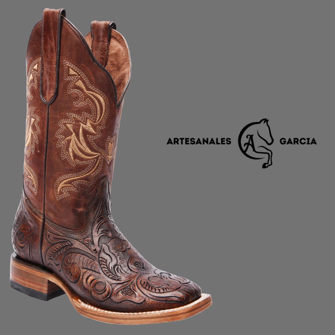 Bota Rodeo Dama Cincelada Cafe / Cognac / Negra / Orix